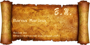 Barna Marina névjegykártya